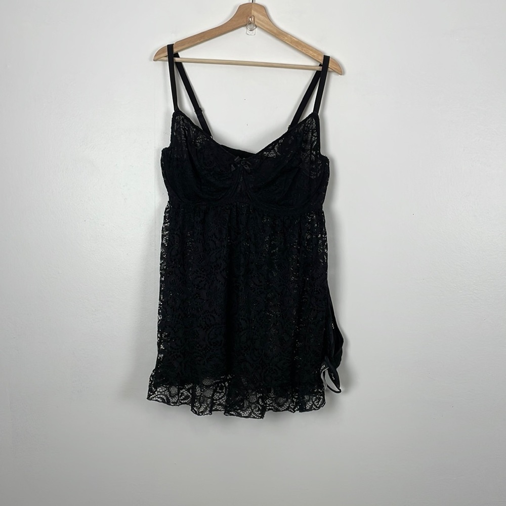 Adore Me Lingerie Cami set with G string lace adjustable straps Size 3X